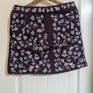 LOFT Pink and White Bubble Mini Skirt Casual